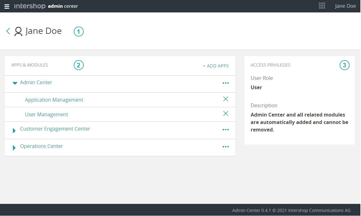 User details