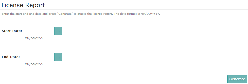 License report creation