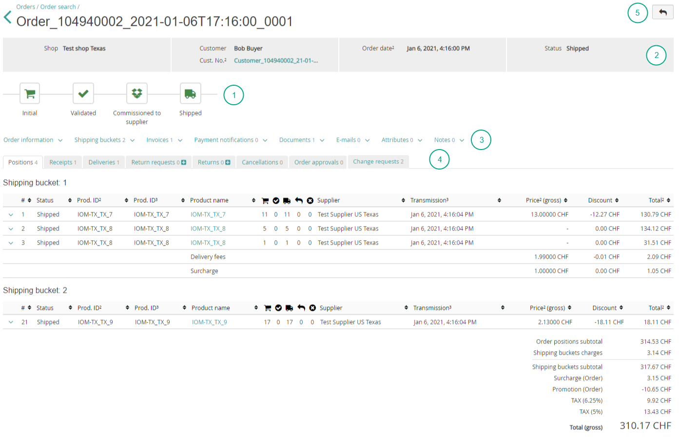 Order Detail Page